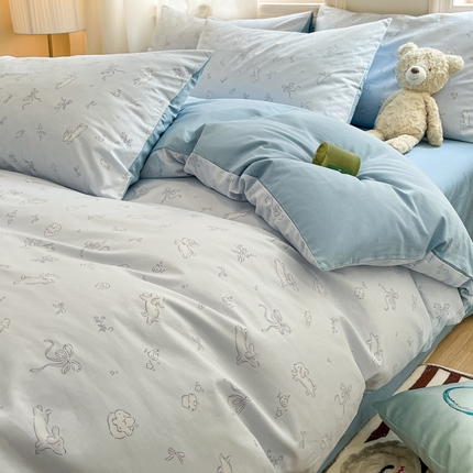 91家纺网 家纺一手货源 找家纺 （总）晨希家居 2025新款全棉卡通活性印花四件套