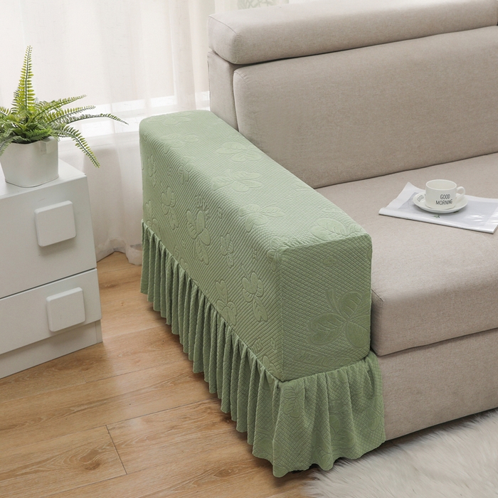 91家纺网 家纺一手货源 找家纺 千彤沙发垫 2024新款沙发扶手套-三叶草系列 三叶草-浅绿