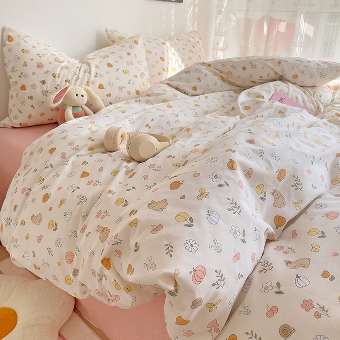 91家纺网 家纺一手货源 找家纺 卡普家居 2025新款法式全棉小香风碎花四件套-小红书拍摄 春日限定