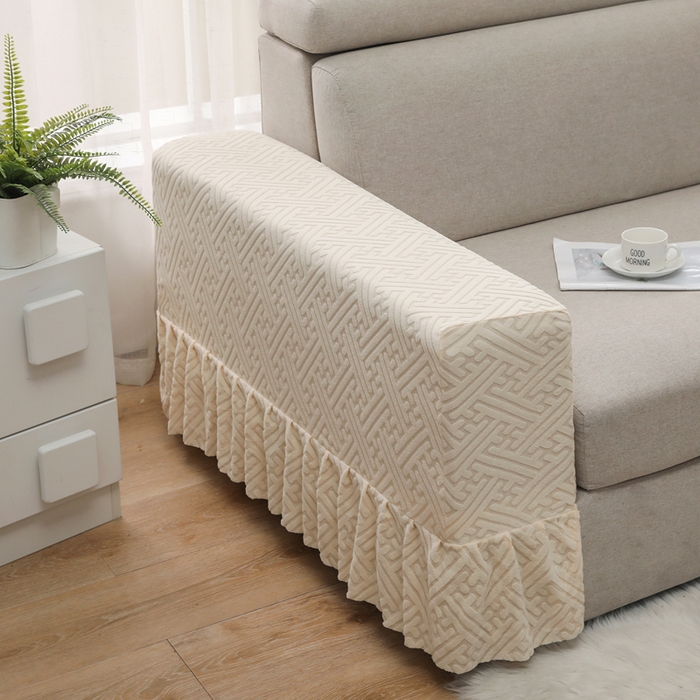 91家纺网 家纺一手货源 找家纺 千彤沙发垫 2024新款沙发扶手套-清韵系列 清韵-米黄