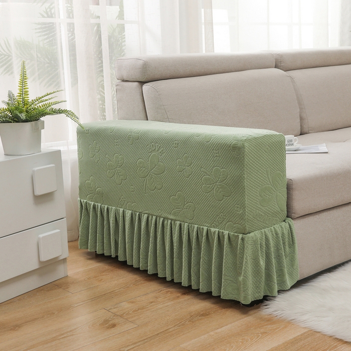 91家纺网 家纺一手货源 找家纺 千彤沙发垫 2024新款沙发扶手套-三叶草系列 三叶草-浅绿