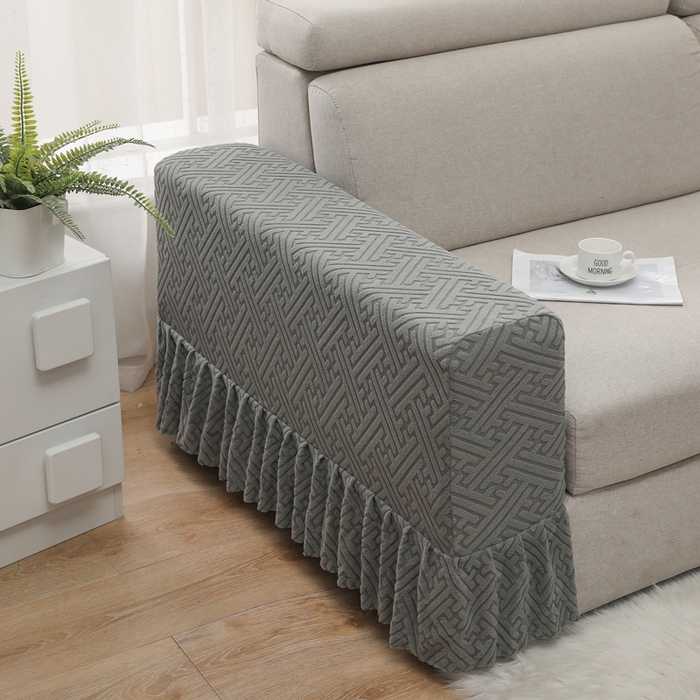 91家纺网 家纺一手货源 找家纺 千彤沙发垫 2024新款沙发扶手套-清韵系列 清韵-深灰