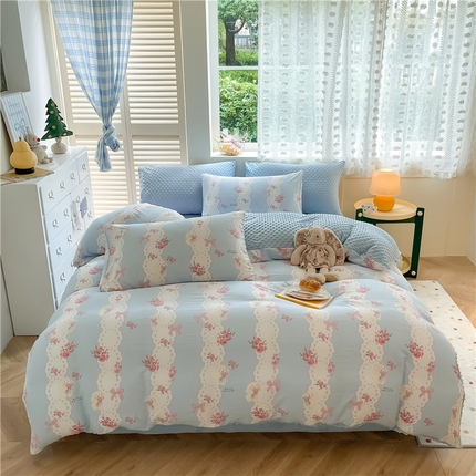 91家纺网 家纺一手货源 找家纺 （总）佰亿莱 2024新款豆豆绒四件套