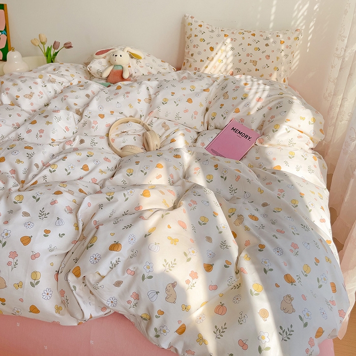 91家纺网 家纺一手货源 找家纺 卡普家居 2025新款法式全棉小香风碎花四件套-小红书拍摄 春日限定