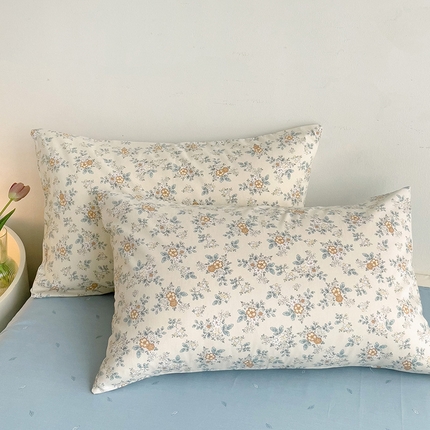 91家纺网 家纺一手货源 找家纺 （总）卡普家居 2025新款法式全棉小香风碎花单枕套-小红书拍摄