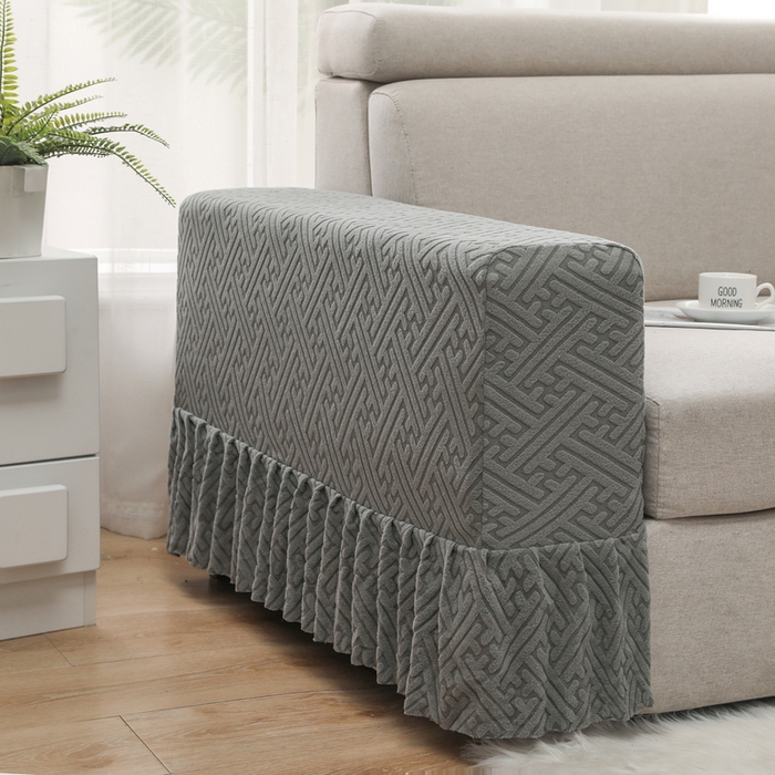 91家纺网 家纺一手货源 找家纺 千彤沙发垫 2024新款沙发扶手套-清韵系列 清韵-深灰