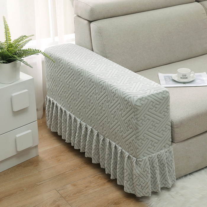 91家纺网 家纺一手货源 找家纺 千彤沙发垫 2024新款沙发扶手套-清韵系列 清韵-浅灰