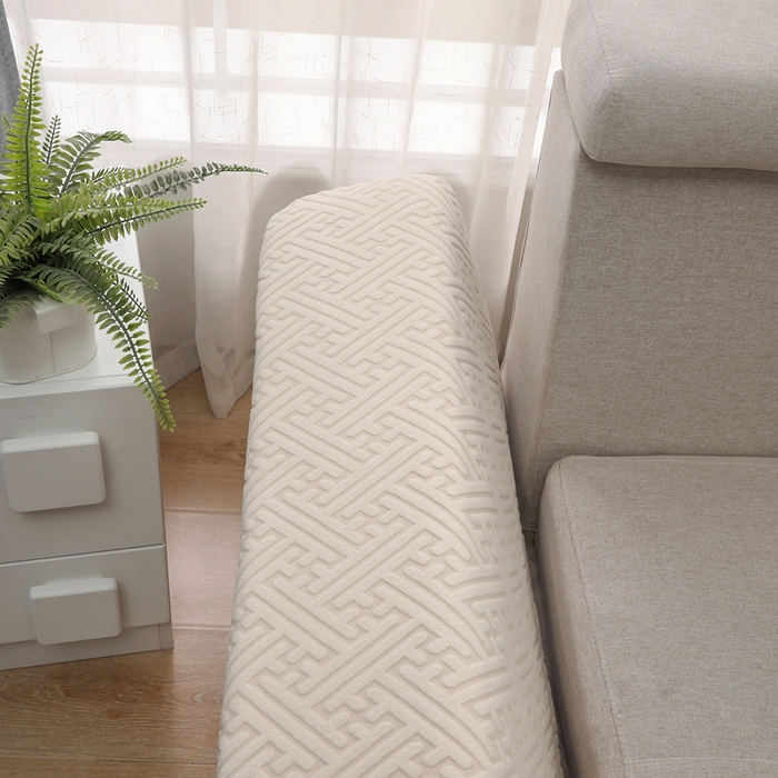 91家纺网 家纺一手货源 找家纺 千彤沙发垫 2024新款沙发扶手套-清韵系列 清韵-米黄