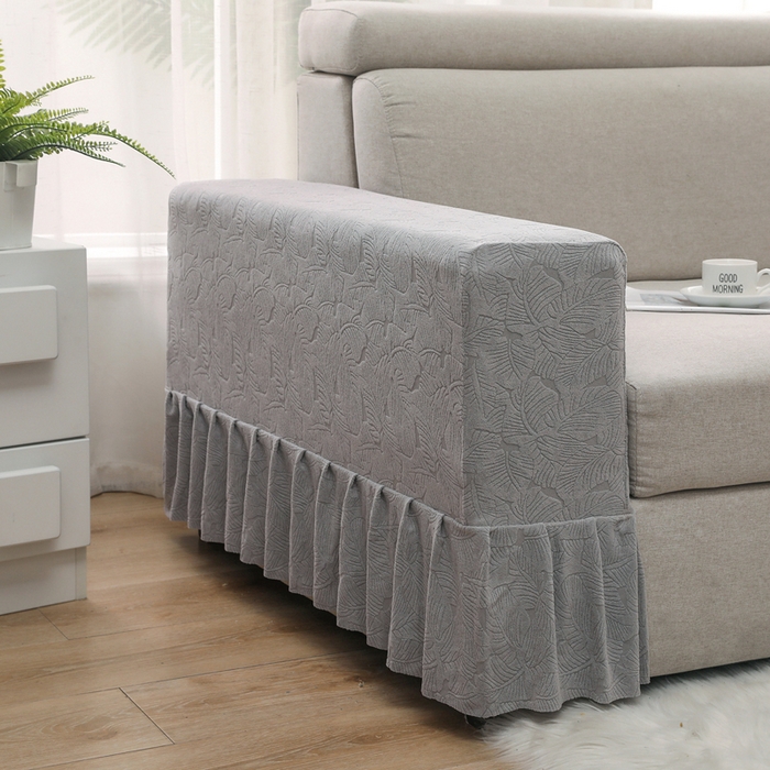 91家纺网 家纺一手货源 找家纺 千彤沙发垫 2024新款沙发扶手套-小树叶系列 小树叶-银灰