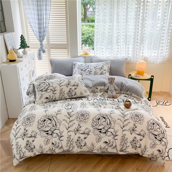 91家纺网 家纺一手货源 找家纺 （总）佰亿莱 2024新款豆豆绒四件套