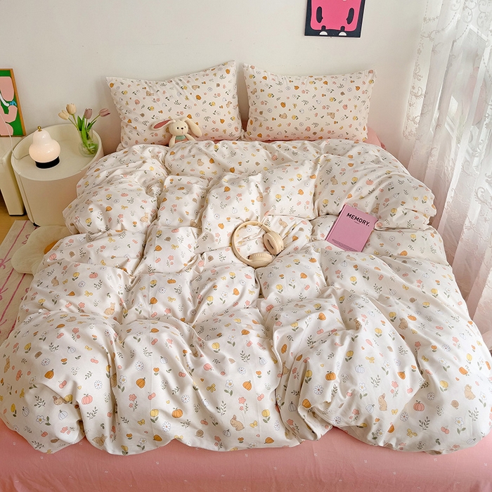 91家纺网 家纺一手货源 找家纺 卡普家居 2025新款法式全棉小香风碎花四件套-小红书拍摄 春日限定