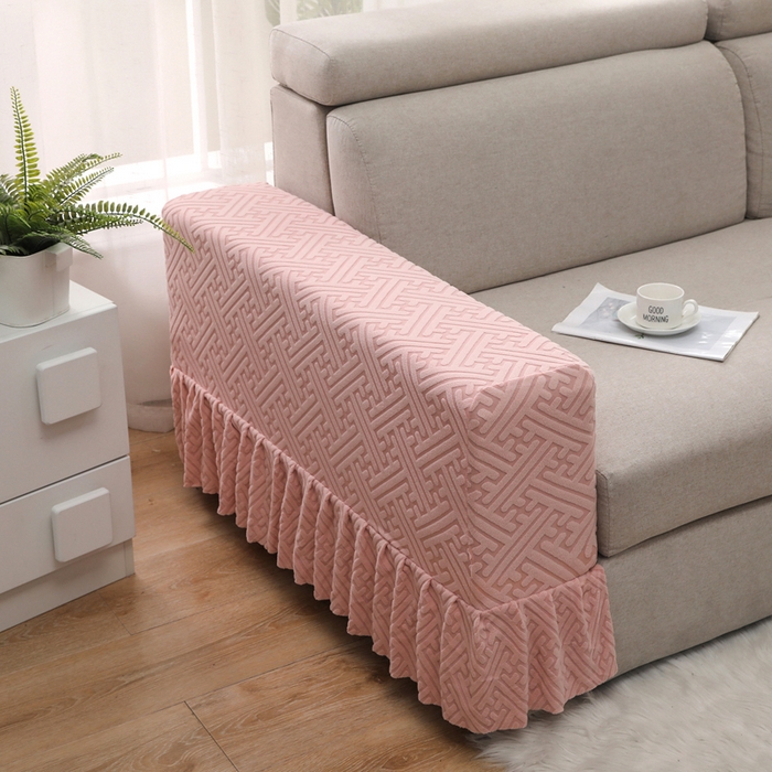 91家纺网 家纺一手货源 找家纺 千彤沙发垫 2024新款沙发扶手套-清韵系列 清韵-藕粉