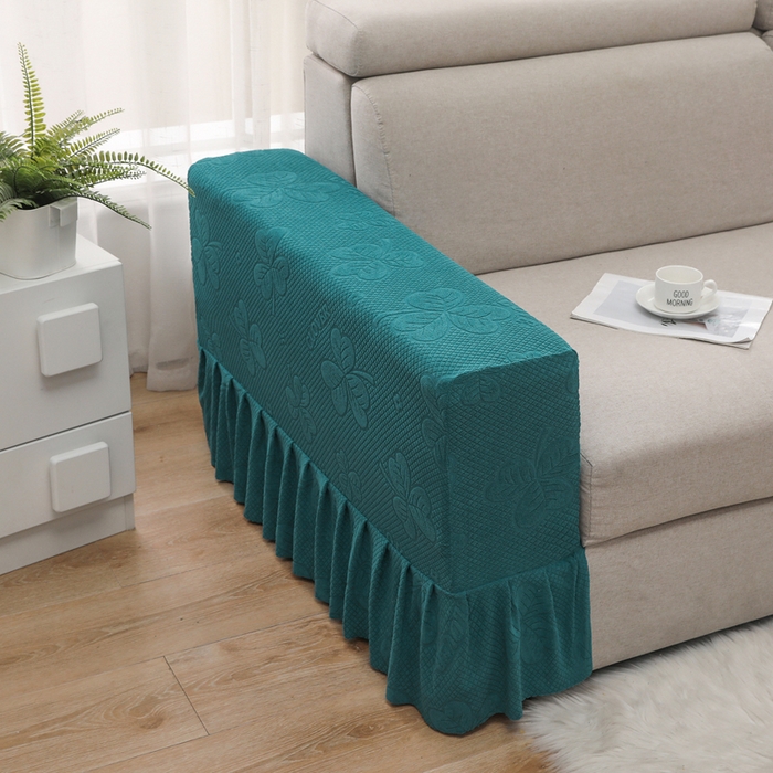 91家纺网 家纺一手货源 找家纺 千彤沙发垫 2024新款沙发扶手套-三叶草系列 三叶草-孔雀蓝