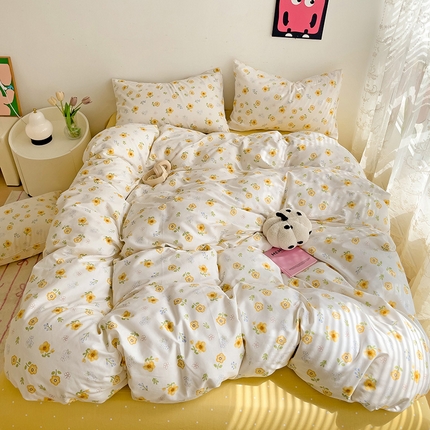 91家纺网 家纺一手货源 找家纺 卡普家居 2025新款法式全棉小香风碎花四件套-小红书拍摄 浅遥香