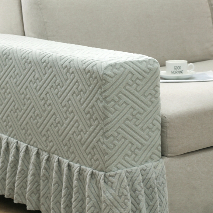 91家纺网 家纺一手货源 找家纺 千彤沙发垫 2024新款沙发扶手套-清韵系列 清韵-浅灰