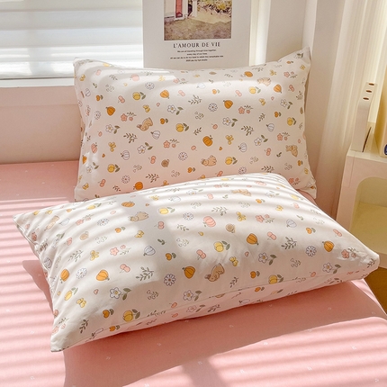 91家纺网 家纺一手货源 找家纺 （总）卡普家居 2025新款法式全棉小香风碎花单枕套-实景拍摄