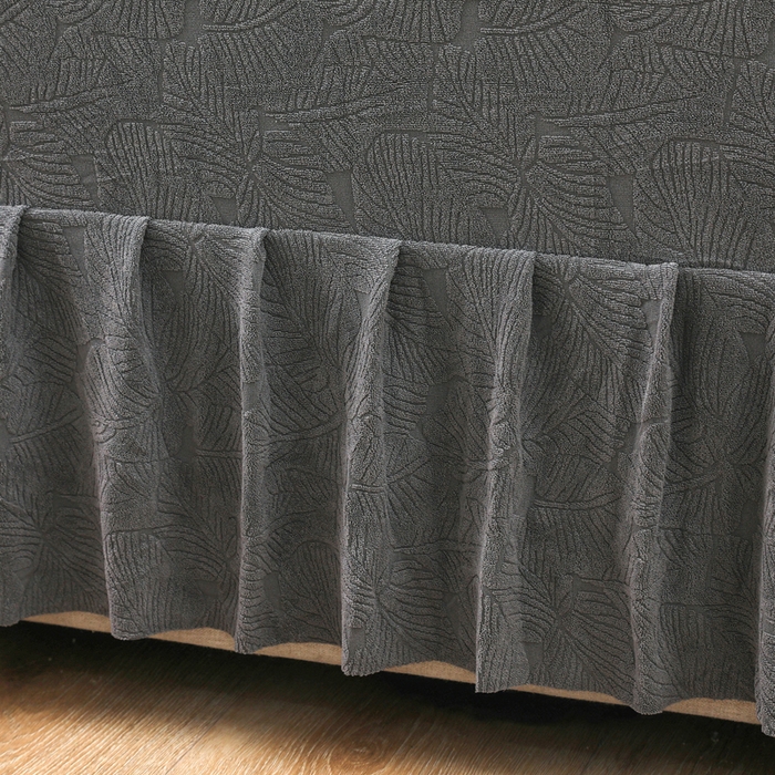 91家纺网 家纺一手货源 找家纺 千彤沙发垫 2024新款沙发扶手套-小树叶系列 小树叶-深灰