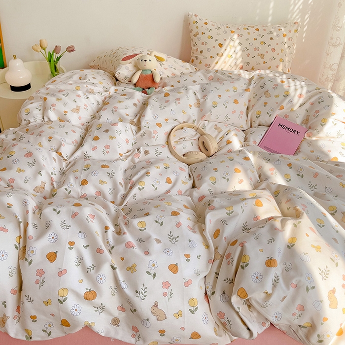 91家纺网 家纺一手货源 找家纺 卡普家居 2025新款法式全棉小香风碎花四件套-小红书拍摄 春日限定