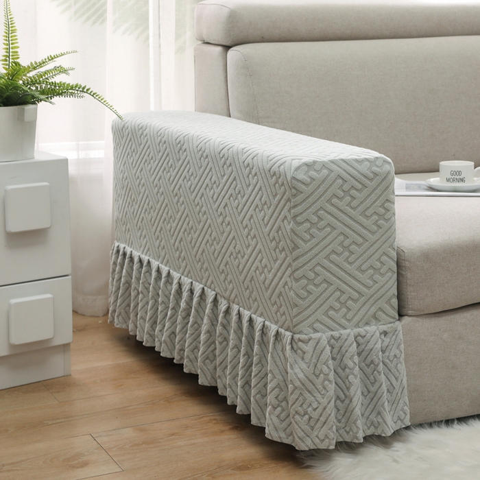 91家纺网 家纺一手货源 找家纺 千彤沙发垫 2024新款沙发扶手套-清韵系列 清韵-浅灰