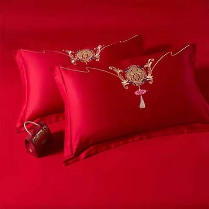 91家纺网 家纺一手货源 找家纺 （总）2024新款婚庆单品枕套系列