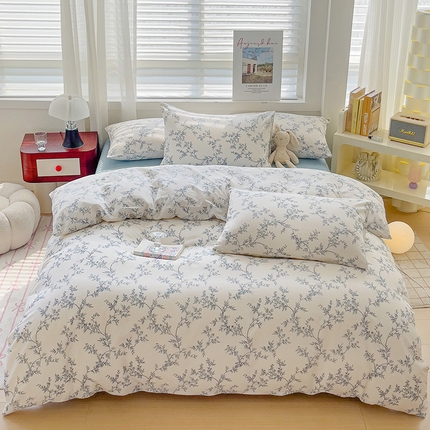 91家纺网 家纺一手货源 找家纺 卡普家居 2025新款法式全棉小香风碎花四件套-实景拍摄 满庭