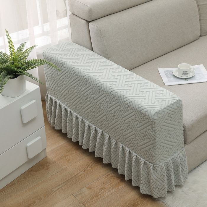 91家纺网 家纺一手货源 找家纺 千彤沙发垫 2024新款沙发扶手套-清韵系列 清韵-浅灰