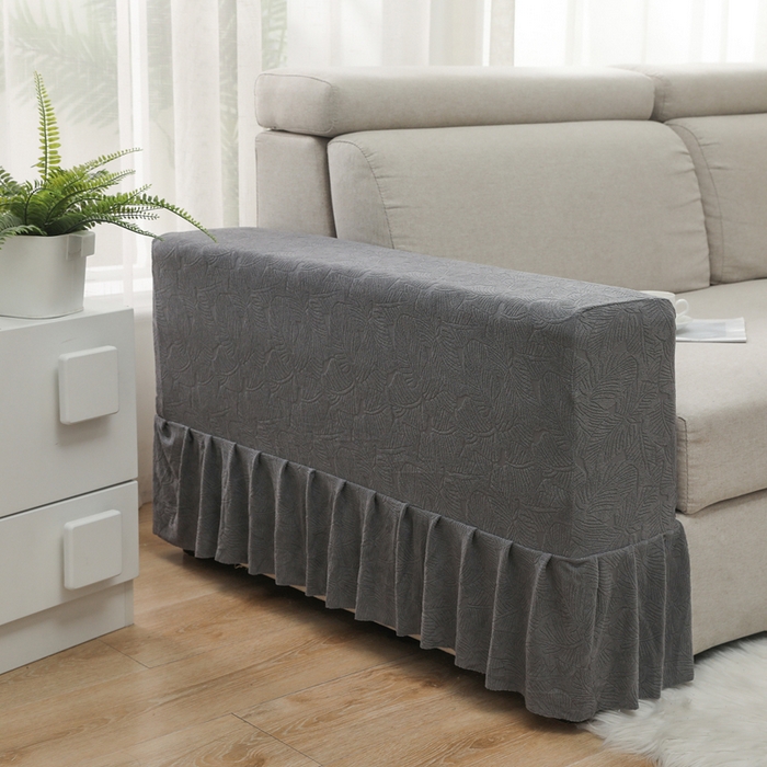 91家纺网 家纺一手货源 找家纺 千彤沙发垫 2024新款沙发扶手套-小树叶系列 小树叶-深灰