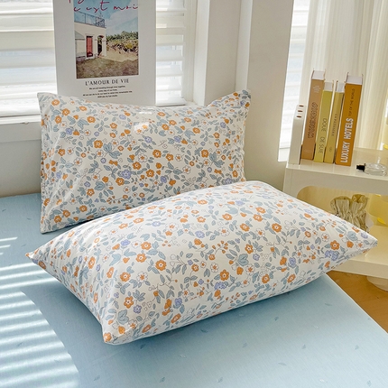 91家纺网 家纺一手货源 找家纺 （总）卡普家居 2025新款法式全棉小香风碎花单枕套-实景拍摄