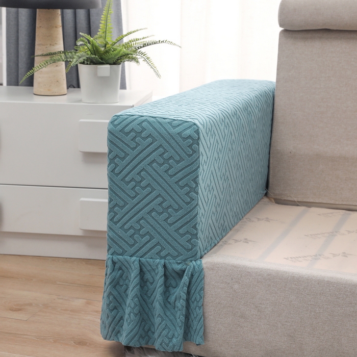 91家纺网 家纺一手货源 找家纺 千彤沙发垫 2024新款沙发扶手套-清韵系列 清韵-海蓝