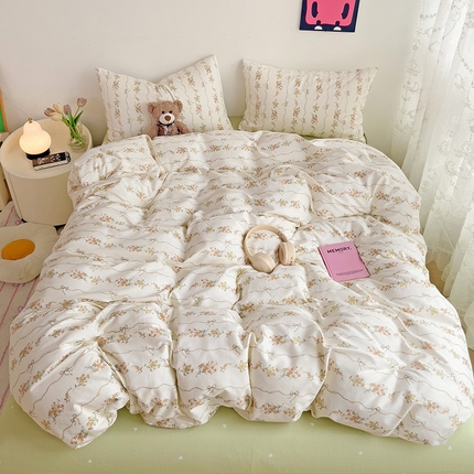 91家纺网 家纺一手货源 找家纺 卡普家居 2025新款法式全棉小香风碎花四件套-小红书拍摄 春风十里