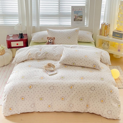 91家纺网 家纺一手货源 找家纺 卡普家居 2025新款法式全棉小香风碎花四件套-实景拍摄 南瓜联盟