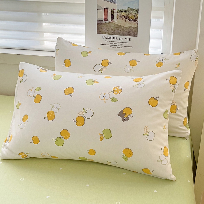 91家纺网 家纺一手货源 找家纺 卡普家居 2025新款法式全棉小香风碎花单枕套-实景拍摄 夏日甜果