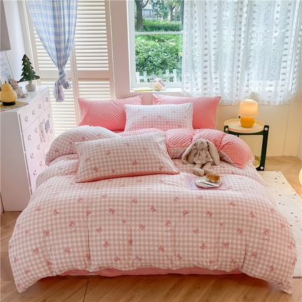 91家纺网 家纺一手货源 找家纺 （总）佰亿莱 2024新款豆豆绒四件套