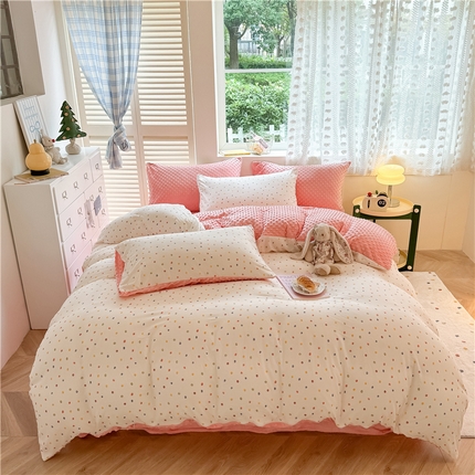 91家纺网 家纺一手货源 找家纺 （总）佰亿莱 2024新款豆豆绒四件套