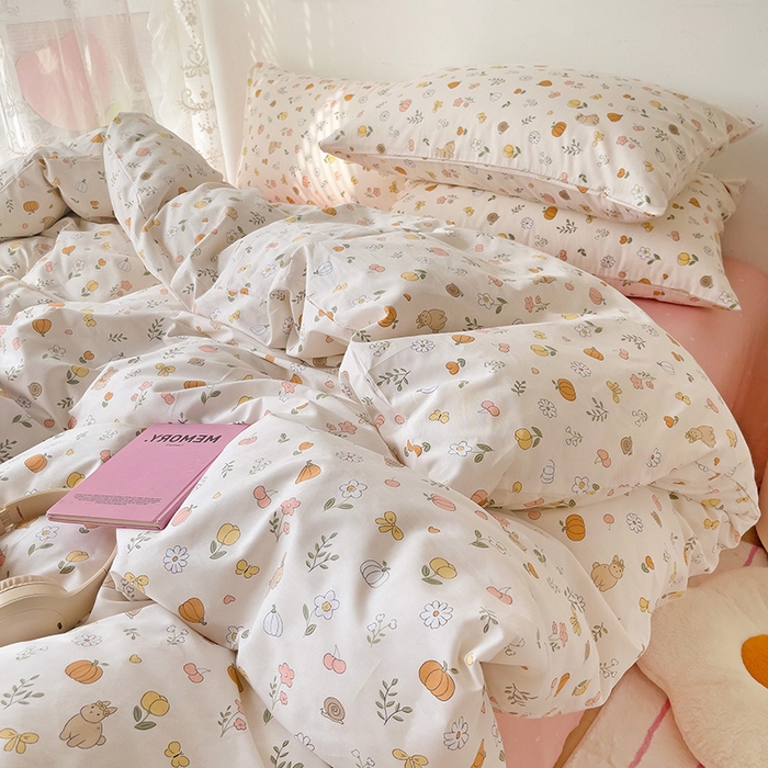 91家纺网 家纺一手货源 找家纺 卡普家居 2025新款法式全棉小香风碎花四件套-小红书拍摄 春日限定