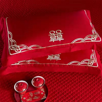 91家纺网 家纺一手货源 找家纺 （总）2024新款婚庆单品枕套系列