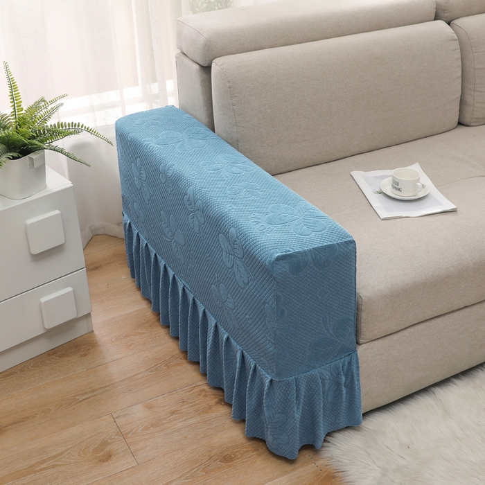 91家纺网 家纺一手货源 找家纺 千彤沙发垫 2024新款沙发扶手套-三叶草系列 三叶草-水蓝