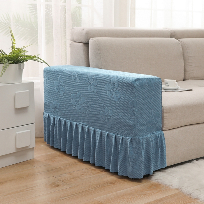 91家纺网 家纺一手货源 找家纺 千彤沙发垫 2024新款沙发扶手套-三叶草系列 三叶草-水蓝