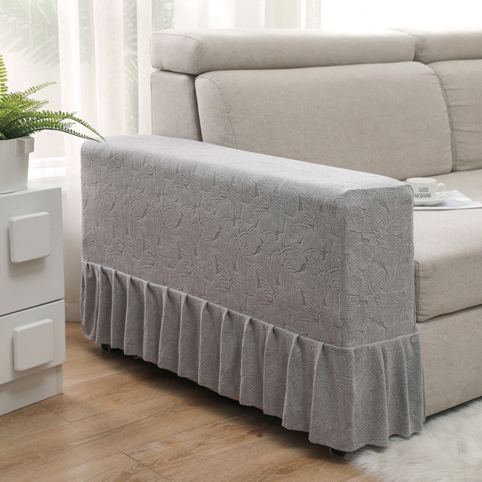 91家纺网 家纺一手货源 找家纺 千彤沙发垫 2024新款沙发扶手套-小树叶系列 小树叶-银灰