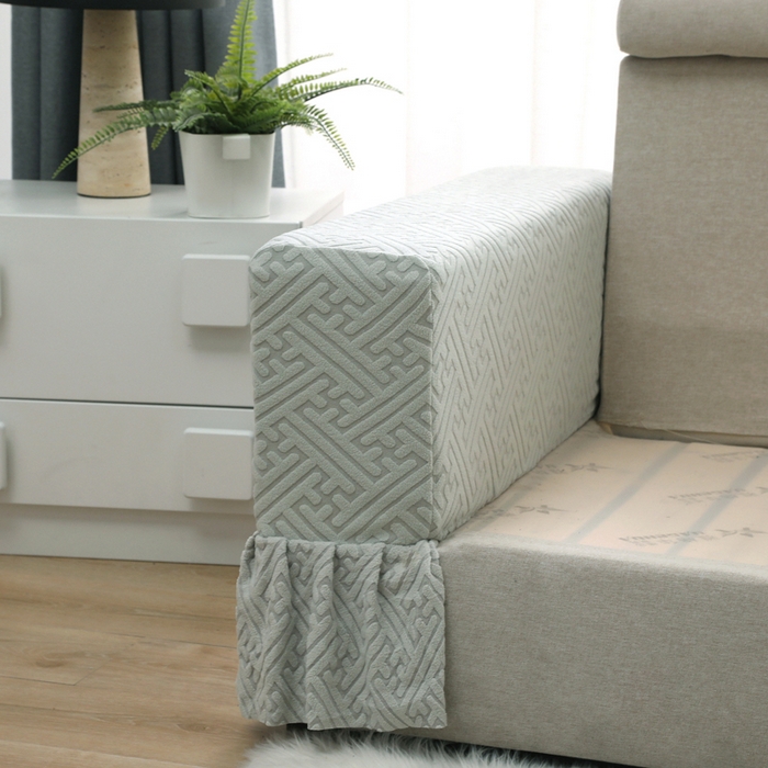 91家纺网 家纺一手货源 找家纺 千彤沙发垫 2024新款沙发扶手套-清韵系列 清韵-浅灰