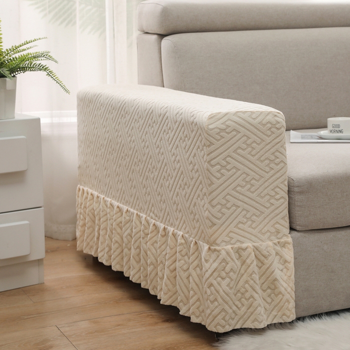 91家纺网 家纺一手货源 找家纺 千彤沙发垫 2024新款沙发扶手套-清韵系列 清韵-米黄