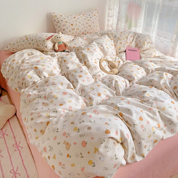 91家纺网 家纺一手货源 找家纺 卡普家居 2025新款法式全棉小香风碎花四件套-小红书拍摄 春日限定