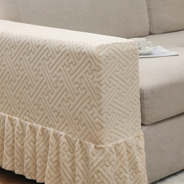 91家纺网 家纺一手货源 找家纺 千彤沙发垫 2024新款沙发扶手套-清韵系列 清韵-米黄