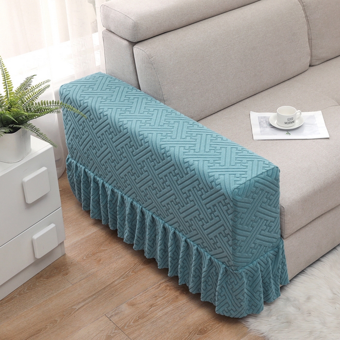 91家纺网 家纺一手货源 找家纺 千彤沙发垫 2024新款沙发扶手套-清韵系列 清韵-海蓝