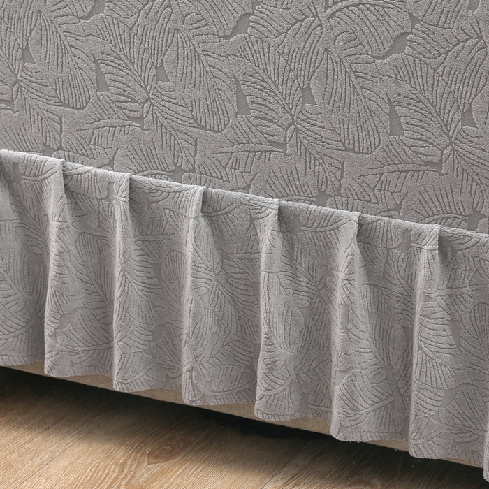 91家纺网 家纺一手货源 找家纺 千彤沙发垫 2024新款沙发扶手套-小树叶系列 小树叶-银灰