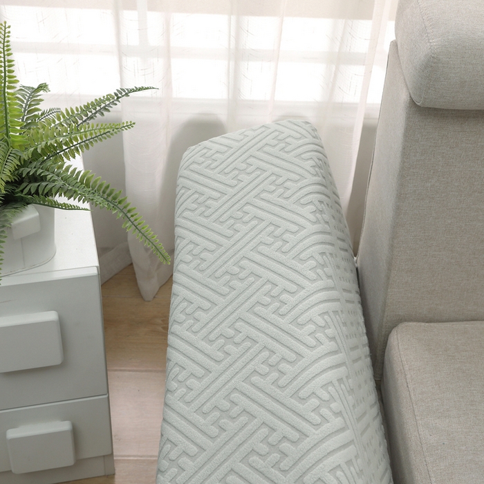 91家纺网 家纺一手货源 找家纺 千彤沙发垫 2024新款沙发扶手套-清韵系列 清韵-浅灰