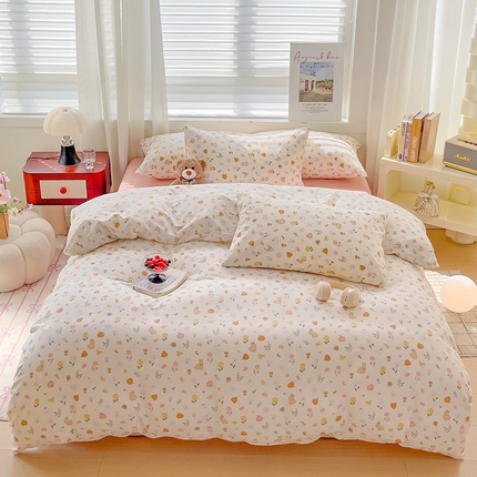 91家纺网 家纺一手货源 找家纺 卡普家居 2025新款法式全棉小香风碎花四件套-实景拍摄 春日限定