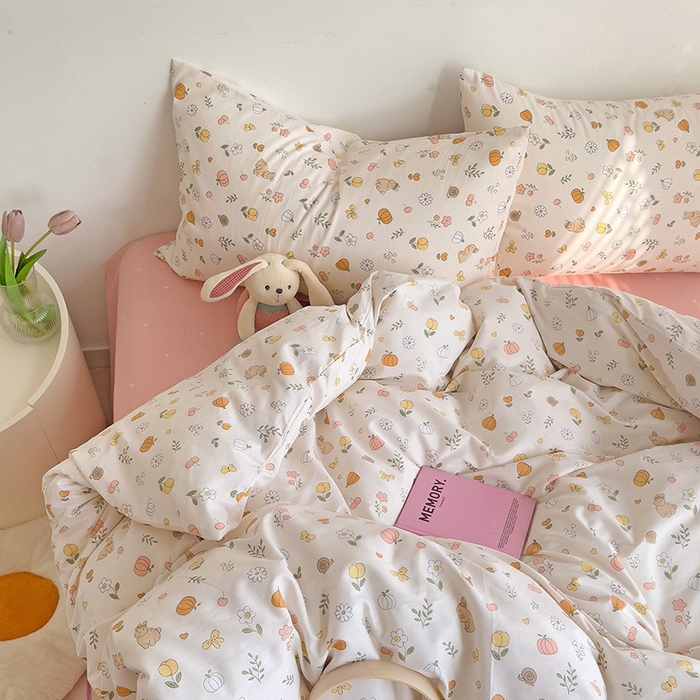 91家纺网 家纺一手货源 找家纺 卡普家居 2025新款法式全棉小香风碎花四件套-小红书拍摄 春日限定