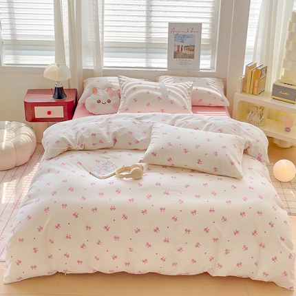 91家纺网 家纺一手货源 找家纺 卡普家居 2025新款法式全棉小香风碎花四件套-实景拍摄 甜心恋曲