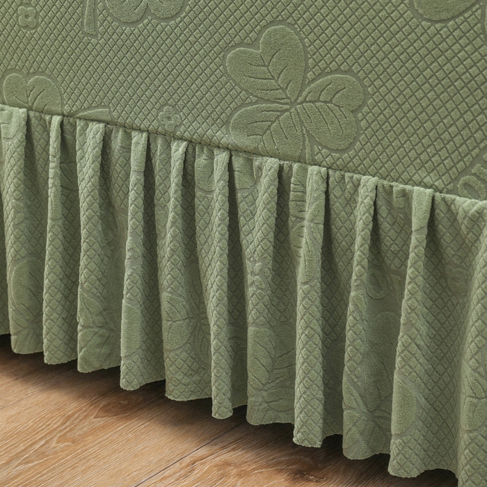 91家纺网 家纺一手货源 找家纺 千彤沙发垫 2024新款沙发扶手套-三叶草系列 三叶草-浅绿